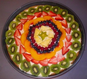 Jul 20, 2011. Rainbow Fruit Pizza Dessert. Pin It. Given her son's ongoing interest in all the  colors of the rainbow, Kelsey Hilts decided to incorporate the.