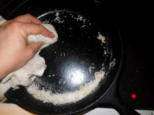 scrubbing with salt