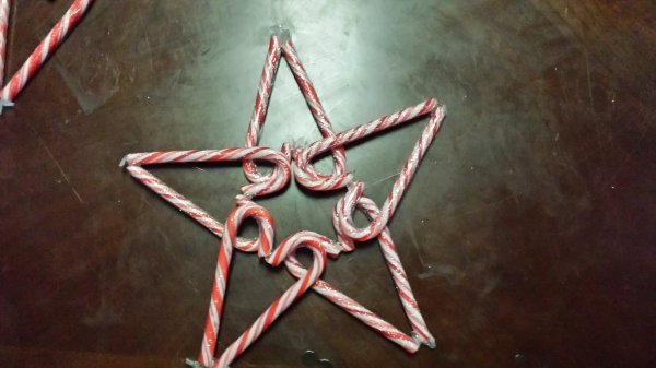 candy cane star put together